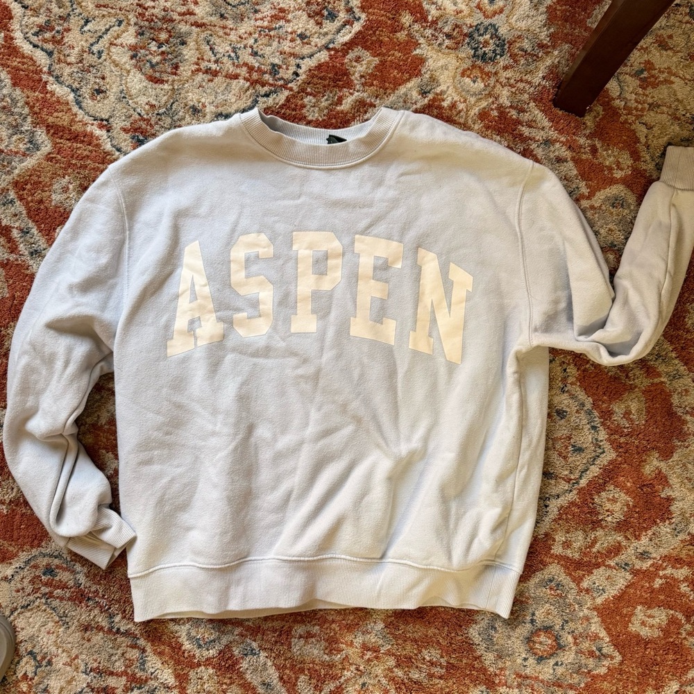 Aspen Light Blue Crewneck Sweater